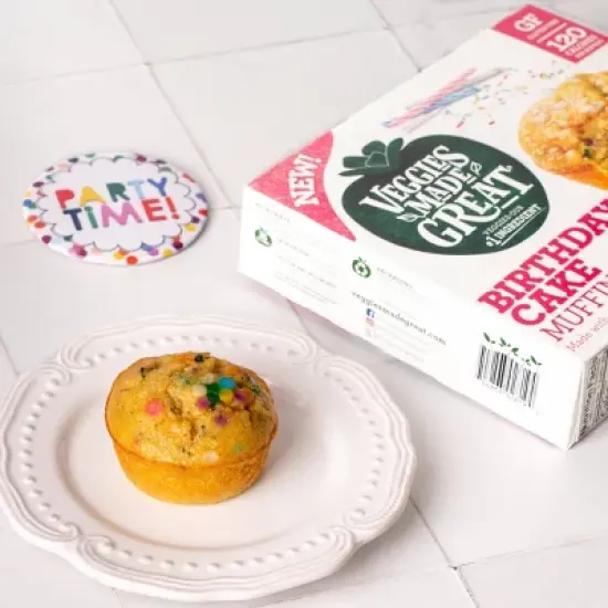 Veggies Made Great Frozen Gluten Free Birthday Cake Muffin - 12oz/6ct image {4}