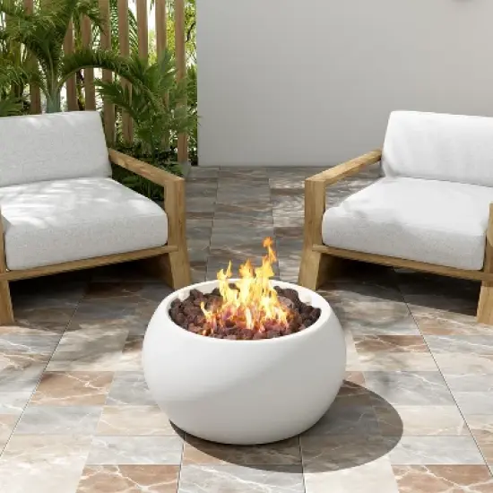 Christopher Knight Home Wardell Patio 40,000 BTU Lightweight Concrete Round Propane Fire Pit image {1}