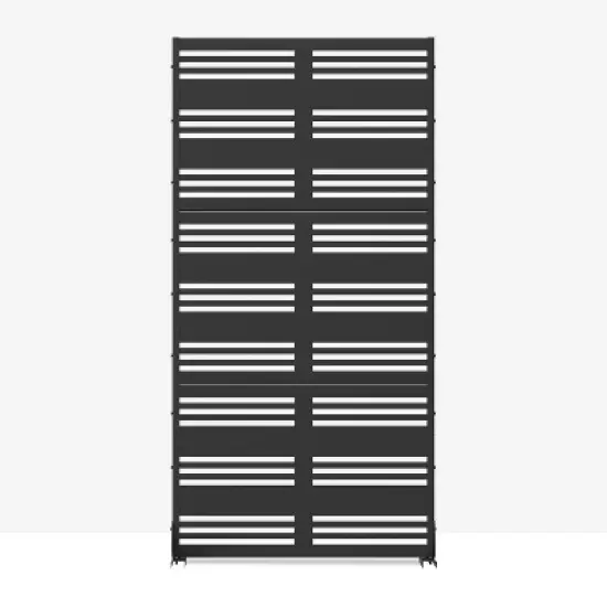 Lirago Galvanized Metal Garden Fence 72 in Outdoor Privacy Screen image {11}