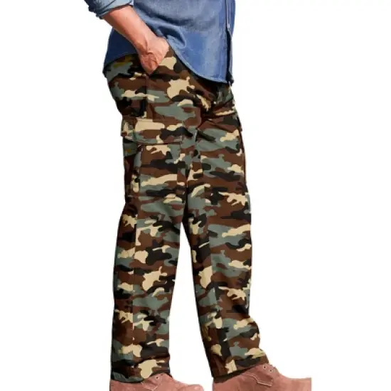 Boulder Creek by KingSize Men's Big & Tall  Renegade Side-Elastic Waist Cargo Pants image {13}