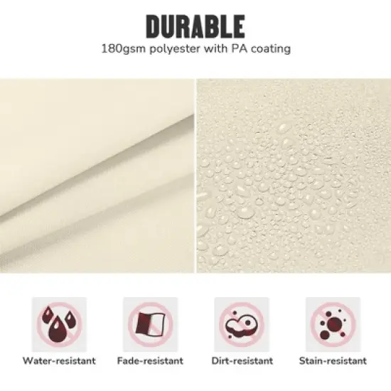 Yescom Replacement Swing Canopy UV30+ 180gsm Outdoor Porch Top Patio Seat Cover Beige image {4}