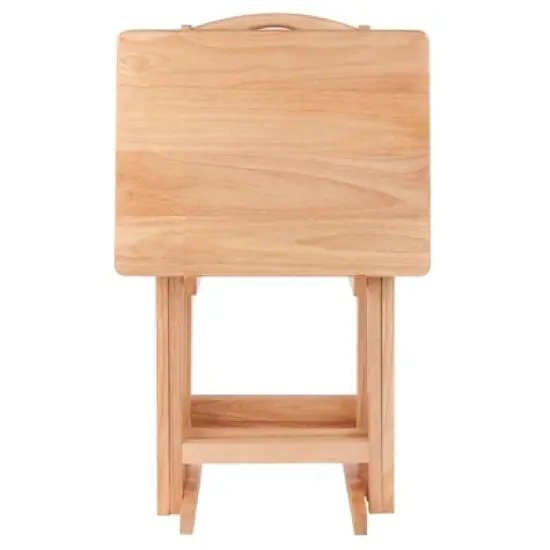 4pc Alex Snack Table Set Natural - Winsome image {3}