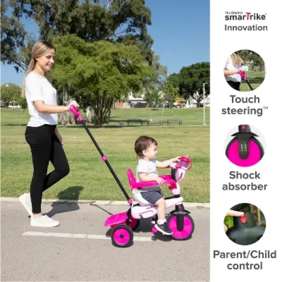 smarTrike Breeze Multi Stage Toddler Tricycle for Ages 15 to 36 Months with 2 Stage Training Wheels and Adjustable Handle image {2}