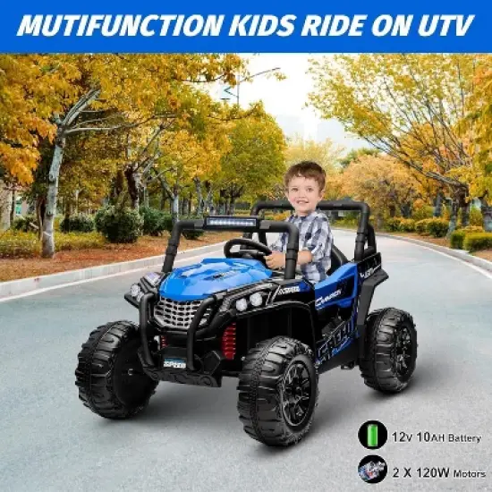 Ride On Car for Kids,  12V Off-Road UTV with Remote Control, Battery Powered Electric Vehicle with Dual 120W Motors image {5}