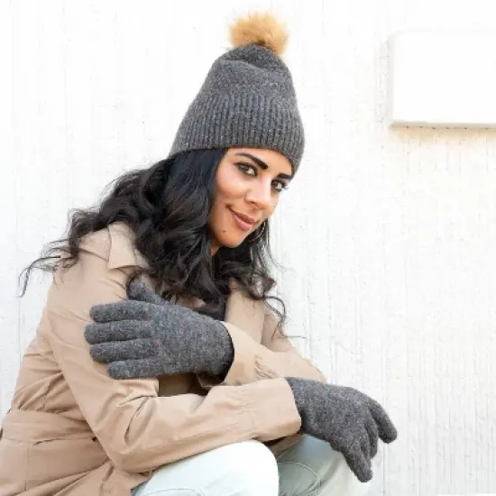 Isotoner Adult Recycled Knit Beanie - Gray image {2}