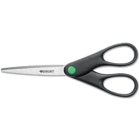 Westcott KleenEarth Recycled Stainless Steel Scissors 7" Long Black 44218 image {3}