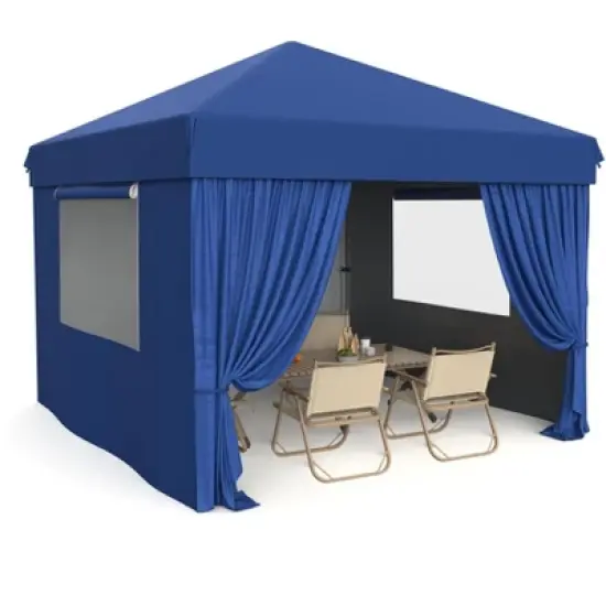 10x10 Pop Up Canopy Tent Outdoor Gazabo with 4 Removable Sidewalls, Heavy Duty Commercial Instant Tent Shelter for Parties, Garden, Patios image {8}