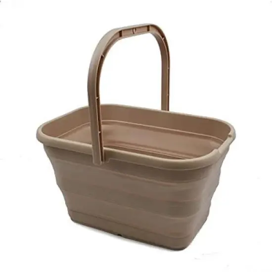 SAMMART 12L (3.1 Gallon) Collapsible Rectangular Handy Basket/Bucket image {15}