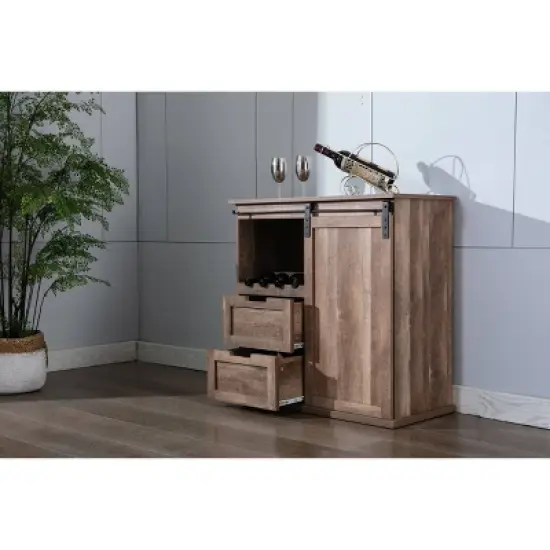 Weston Sliding Barn Door Wine Cabinet Natural - Boraam image {14}