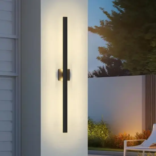 LamQee Aluminum Long Outdoor Modern LED Wall Light Slim Linear Exterior Lighting Fixtures Wall Mount image {14}