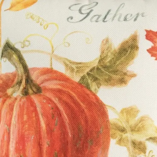 C&F Home 8" x 8" Gather Pumpkin Petite Printed Fall Throw Pillow image {2}