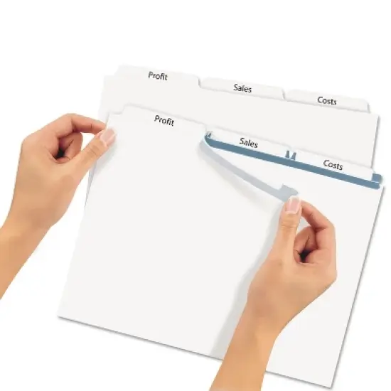Avery Print & Apply Clear Label Dividers w/White Tabs 3-Tab Letter 5 Sets 11435 image {4}