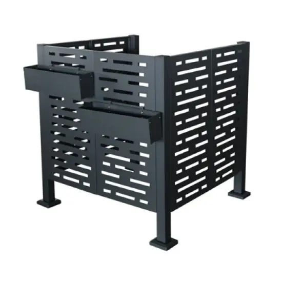 3.5 x3.5 FT Air Conditioner Fence for Outdoor Units, Metal Privacy Fence Cover, Perfect to Conceal Air Conditioning Units image {4}