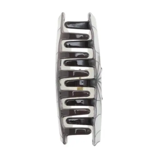 Unique Bargains Halloween Spiderweb Design Claw Clip Black White 1 Pc image {2}