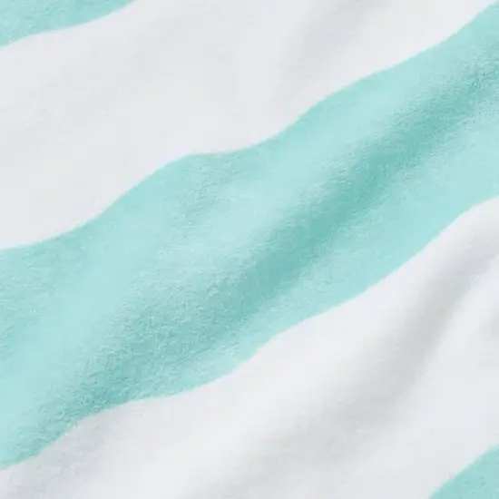 Wavy Stripe Beach Towel Teal/White - Sun Squad&trade; image {3}