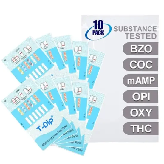 Mintegrity [10pk] 6 Panel Urine Drug Test Card for Home | High Sensitivity Substance Screening Home Detection Urine Dip Card | MT-WDOA-564 image {5}