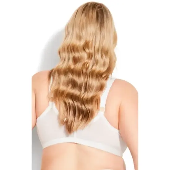 Women's Plus Size Full Coverage Wire Free Bra - white | AVENUE image {1}