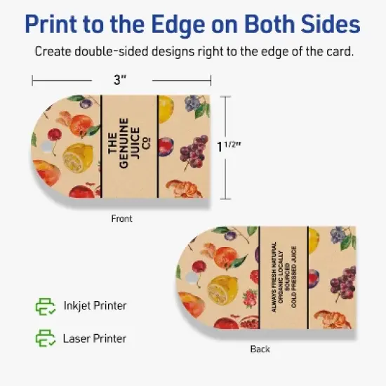 Avery Arched Printable Tags, 2" x 3-1/2", Kraft Brown, 80 Total image {5}