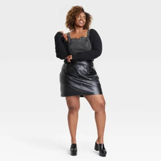 Women's Slim Fit Smocked Back Denim Corset Tank Top - Ava & Viv&trade; image {2}