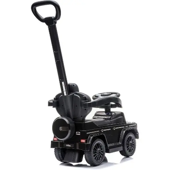 Best Ride On Cars Kids Outdoor Stroller Mercedes G-Wagon 3-in-1 Push Car with Detachable Handle, Safety Rails, and Working Horn image {3}