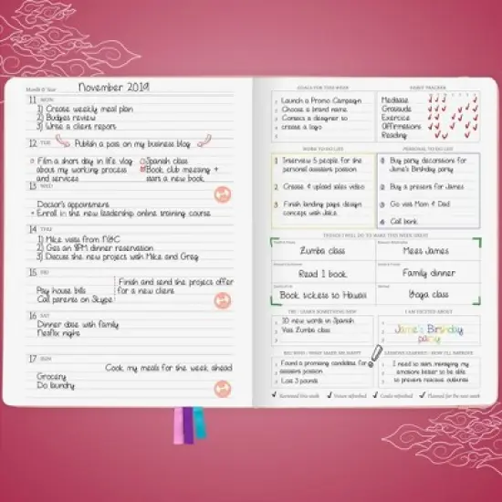Undated Planner PRO Weekly 7"x10" Rose Gold - Legend Planner image {3}