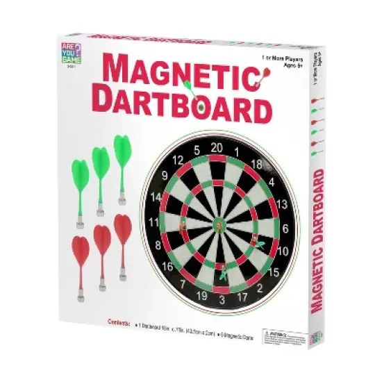 AreYouGame.com Magnetic Dartboard Board Game: Enhances Motor Skills, Fun Action for 1+ Players, Includes Board, Game Duration 15+ Minutes image {6}