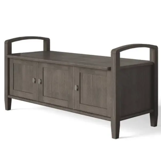 44" Norfolk Solid Wood Entryway Storage Bench - WyndenHall image {15}