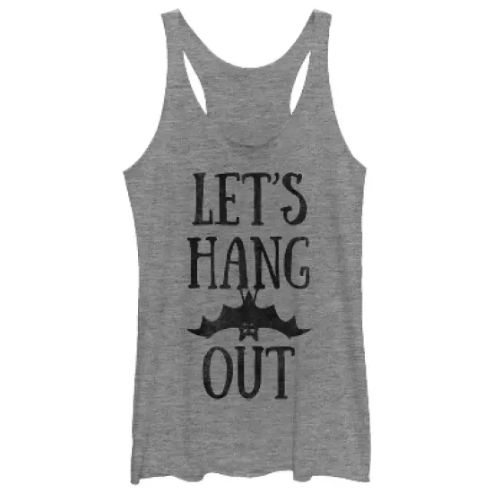 Women's CHIN UP Halloween Hang Out Bat Racerback Tank Top image {3}