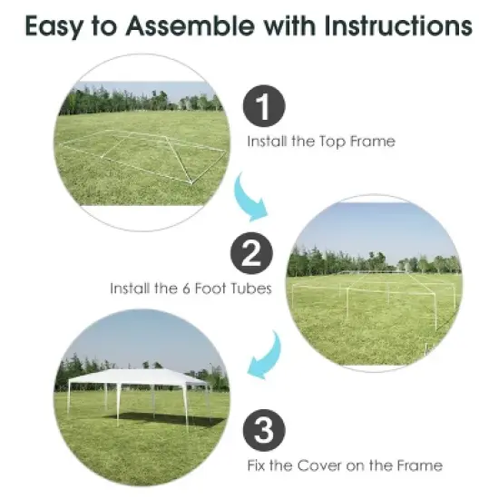 Costway 10'x20' Outdoor Party Wedding Tent Heavy Duty Canopy Pavilion image {7}