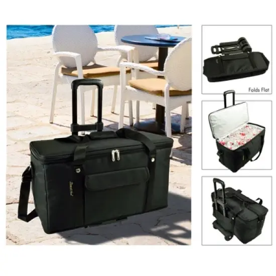 NCAA Army Black Knights Folding Soft Sided  Rolling Cooler -64 Cans image {3}