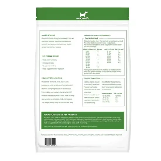 McLovin's Freeze Dried Dry Dog Food with Beef Recipe image {1}