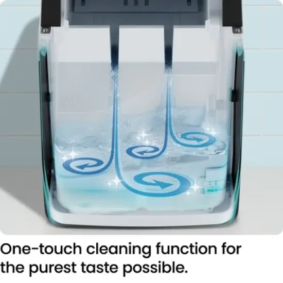 ICEMAN Pebble Countertop Ice Maker with Ice Scoop and Basket - Stainless Steel image {6}