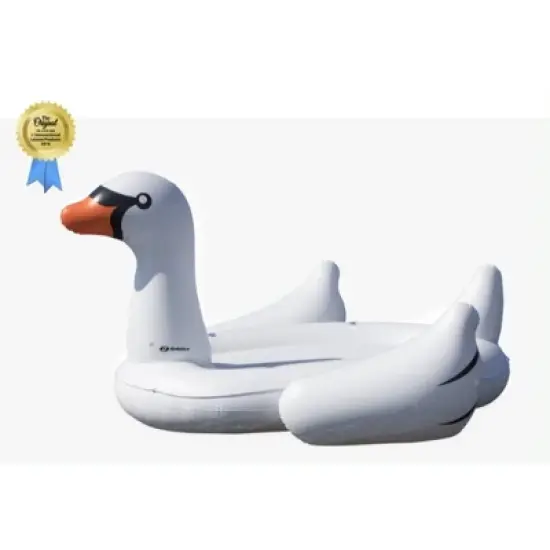 Swim Central 105" Inflatable Giant Swan Mega Island image {7}