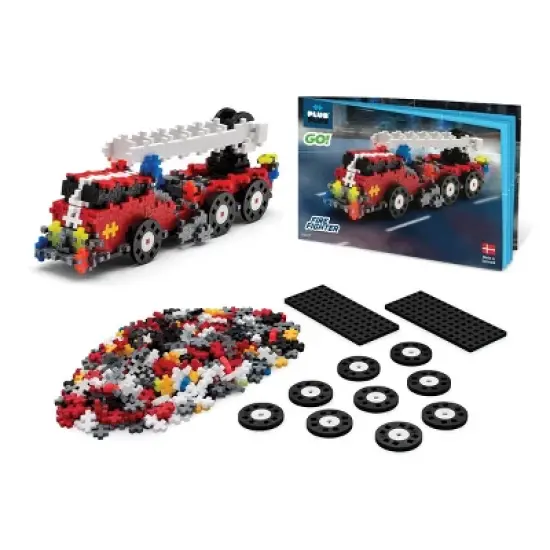 Plus-Plus&reg; GO! Fire Truck & Firefighter Building Set - 430 Pieces image {2}