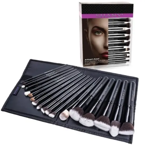SHANY Artisan&rsquo;s Easel Makeup Brush Set with Stand  - 18 pieces image {1}