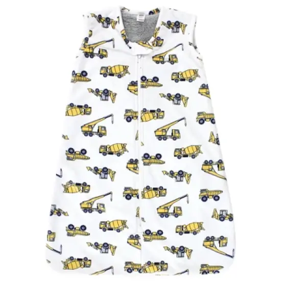 Hudson Baby Infant Boy Plush Faux Fur Sleeping Bag, Wearable Blanket, Construction image {3}