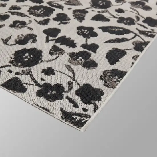 Floral  Outdoor Rug Black - Opalhouse&trade; image {4}