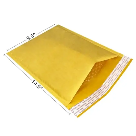 UOFFICE Pack of 400 Kraft Bubble Mailers 9.5" x 14.5" - #4 Self-Seal Padded Envelopes image {1}