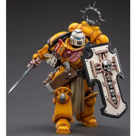 Primaris Space Marines Imperial Fists Bladeguard Veteran 1/18 Scale | Warhammer 40K | Joy Toy Action figures image {4}