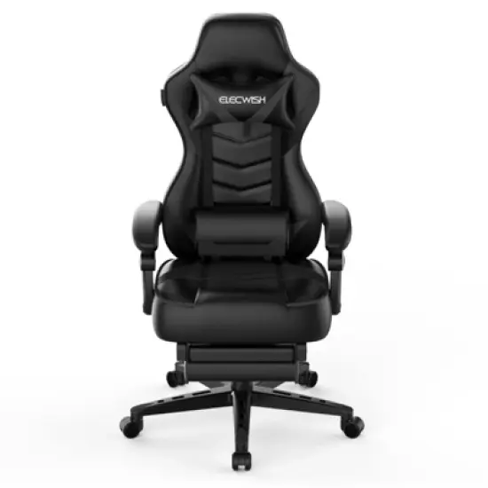 ELECWISH Gaming Chair with Footrest, Lumbar Support, Breathable Computer Chair with Pocket Spring Cushion, Chairs for Adults image {5}