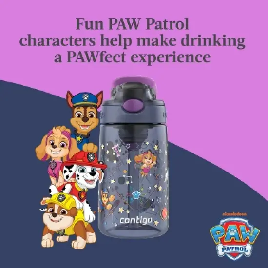 Contigo 14oz Plastic Paw Patrol Kids' Space Zodiac Aubrey Cleanable Autospout Water Bottle image {5}