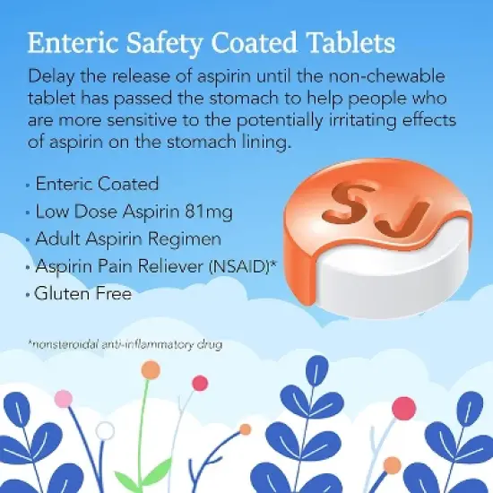 St. Joseph Aspirin Tabs 81mg, 365 Count image {4}