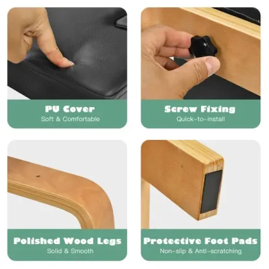 Costway Yoga Headstand Bench for Workout Relieve Fatigue Body Building Black image {3}