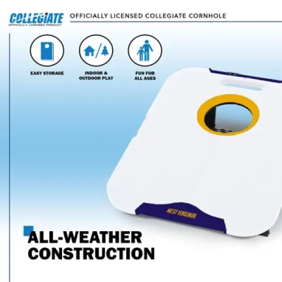 NCAA West Virginia Mountaineers All-Weather Travel Cornhole Set image {2}