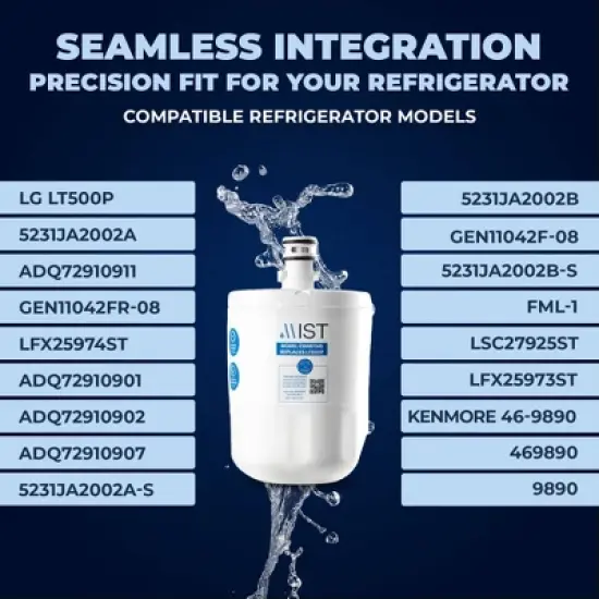Mist 5231JA2002A Water Filter Replacement Compatible LG Models: LT500P 2pk image {2}