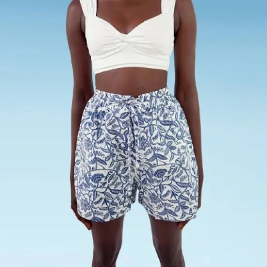 Liberty & Justice Women's Drawstring Waist Cover Up Shorts image {4}