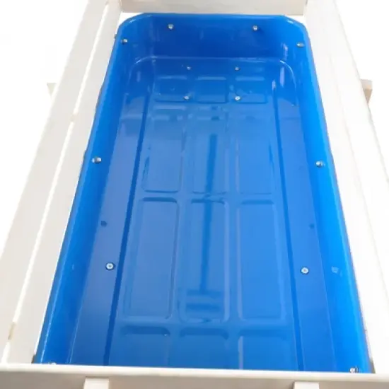 SKRAN Outdoor Sport Wagon All Terrain Pulling Pull-Along Wagons w/Wood Railing Air Tires Big Foot Panel Wagon w/Removable Wooden Side Panels image {8}