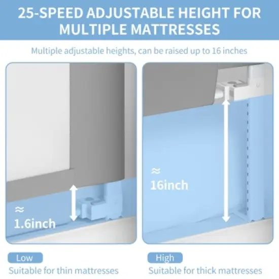 Dexmalle Bed Rails for Toddlers and Baby( 78.7", 2 Side) image {7}