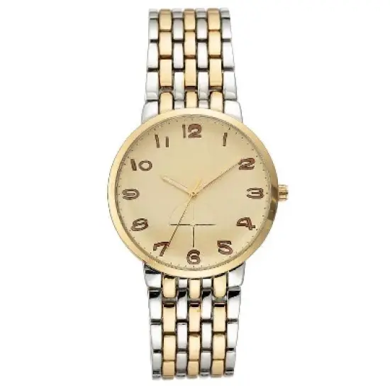 Men's Retro Watch - Goodfellow & Co&trade; Light Gold image {1}