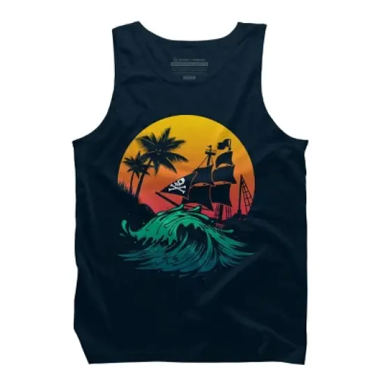 Men's Design By Humans Welcome summer from pirates By NLKart Tank Top image {3}